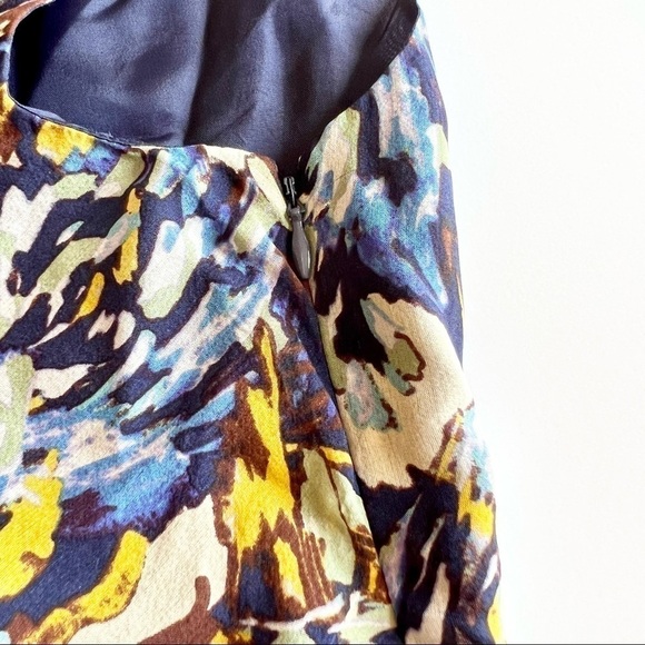 Anthropologie Moulinette Soeurs Dress Apple Oak 100% Silk Sheath Sz 2 - Picture 5 of 10